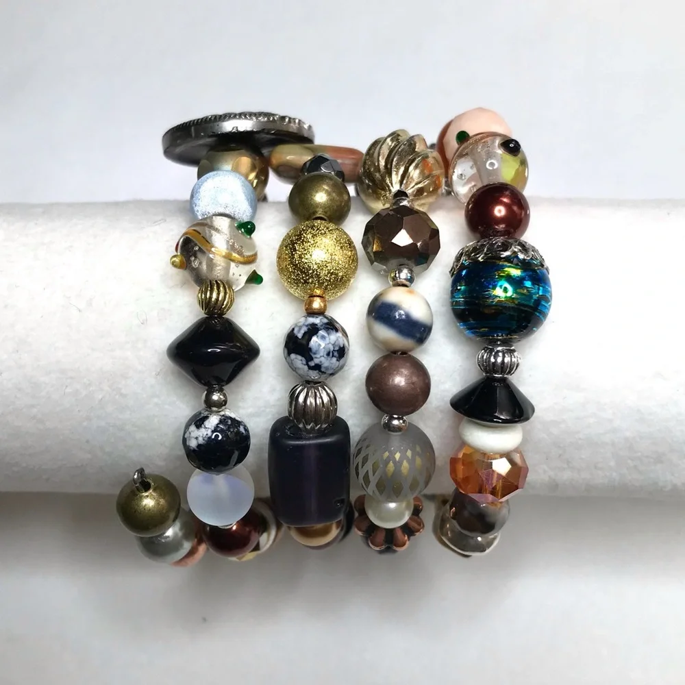 Handmade Bracelet with Vintage and Modern Elements (NB62-1H) New Without Tags - Picture 3 of 9